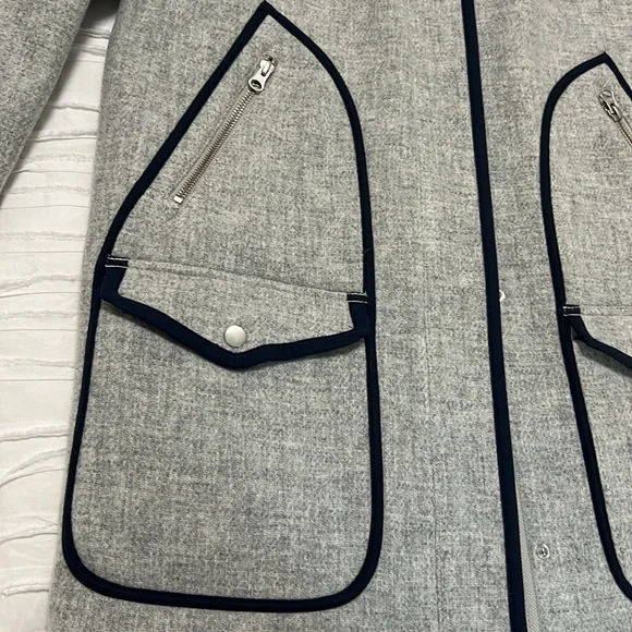 NWT J Crew Summit Parka in Italian Stadium Cloth Wool Size 4 - Picture 7 of 10